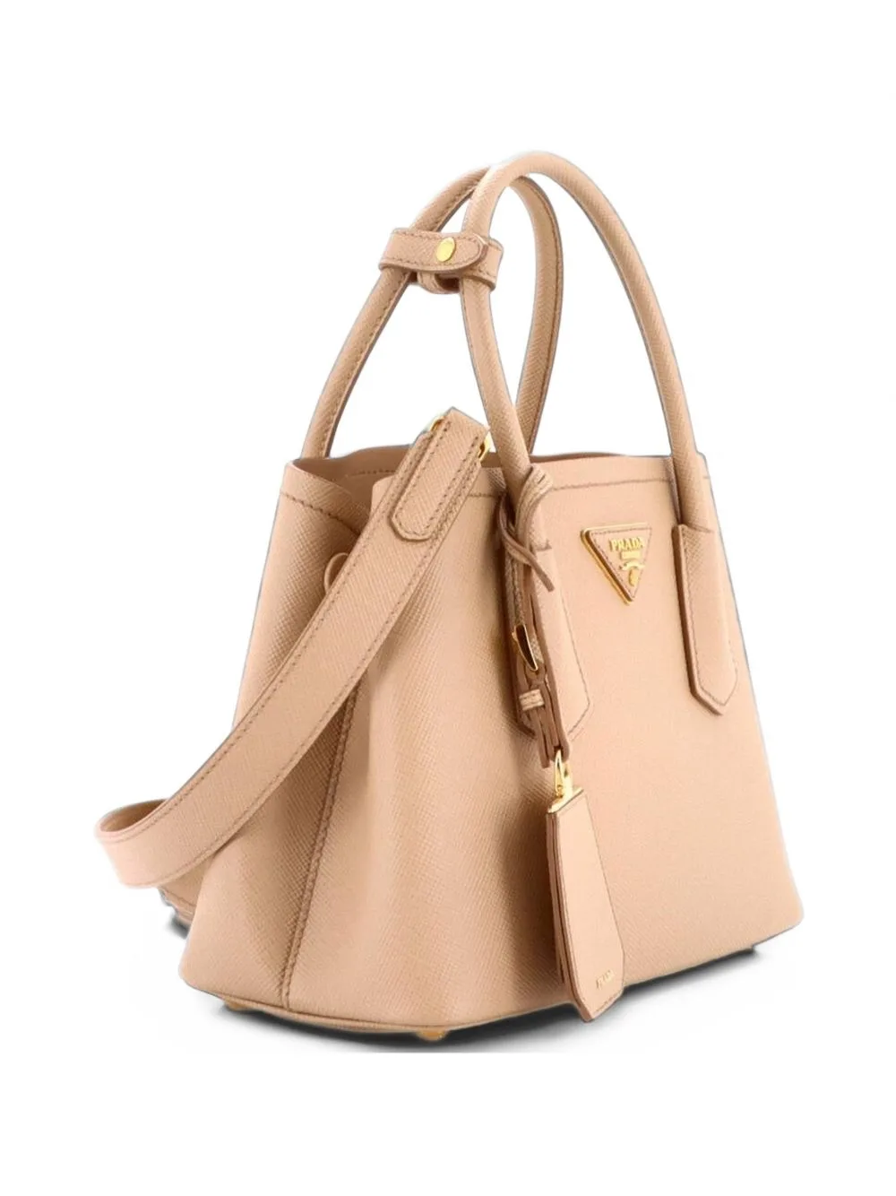 Cuir Double Saffiano Leather Mini Tote Bag by Prada Pre-Owned