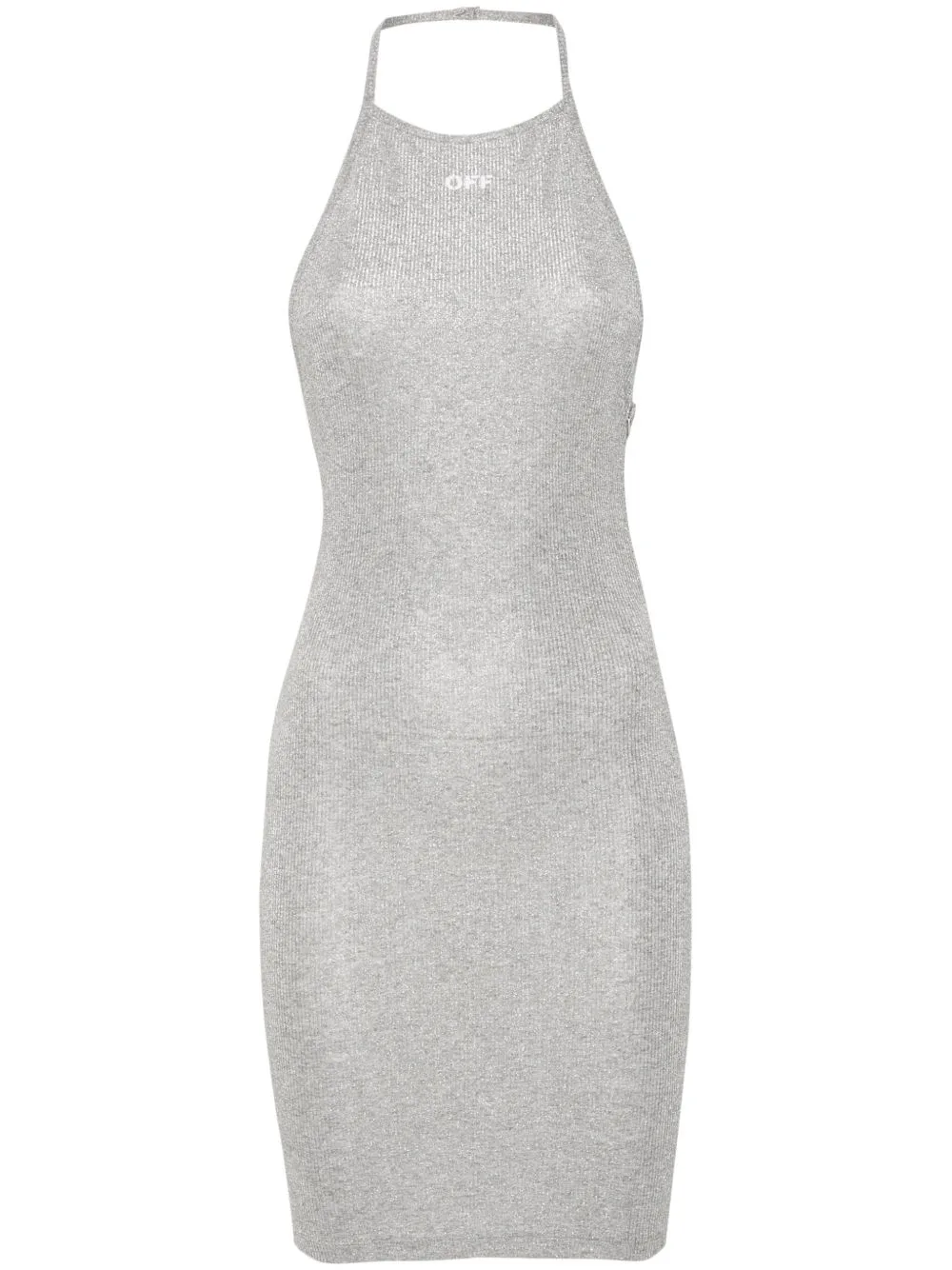 Ribbed-Knit Lurex Mini Dress by Off-White