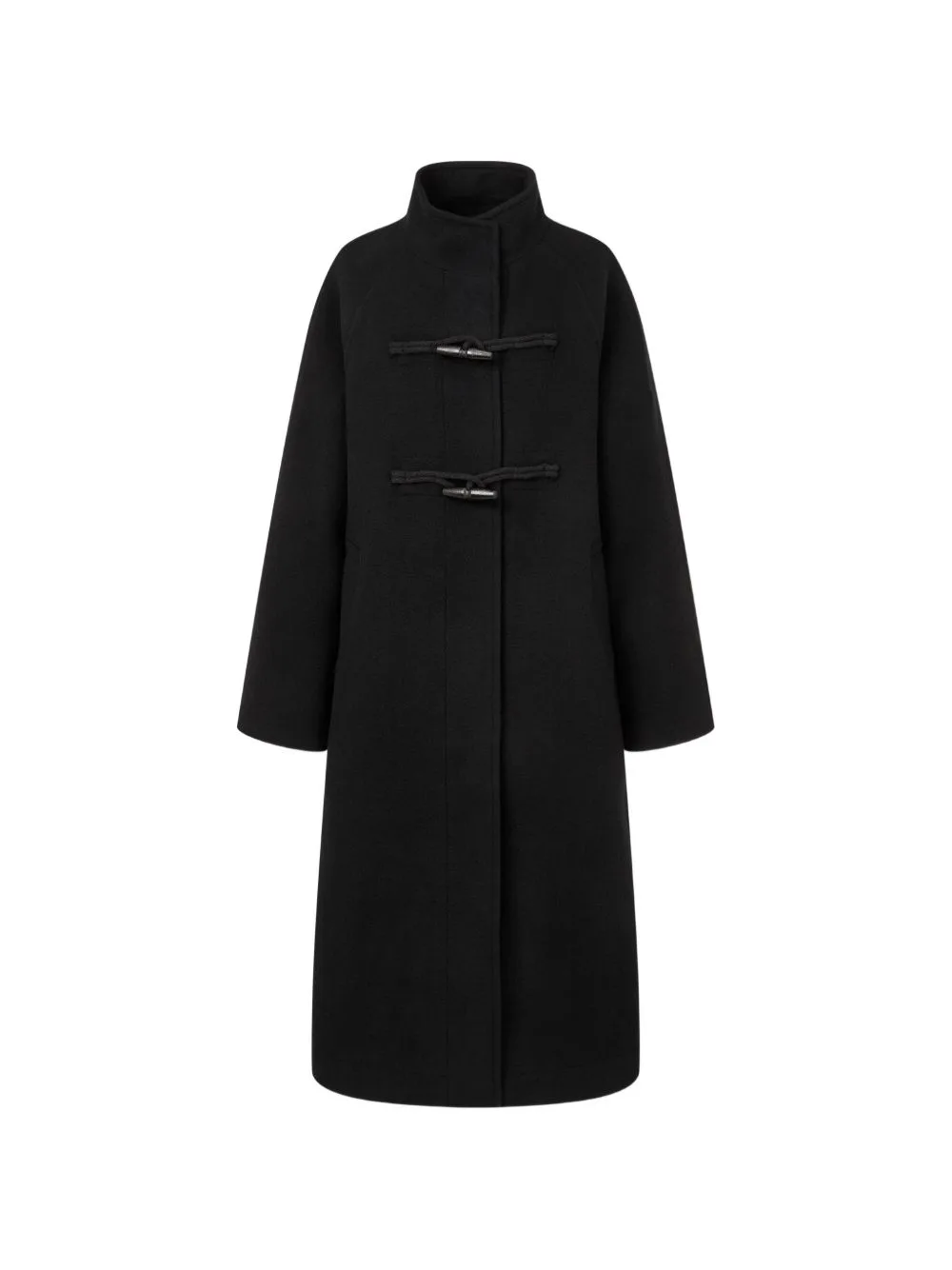 Toggle-Fastening Funnel-Neck Coat by TOMBOY