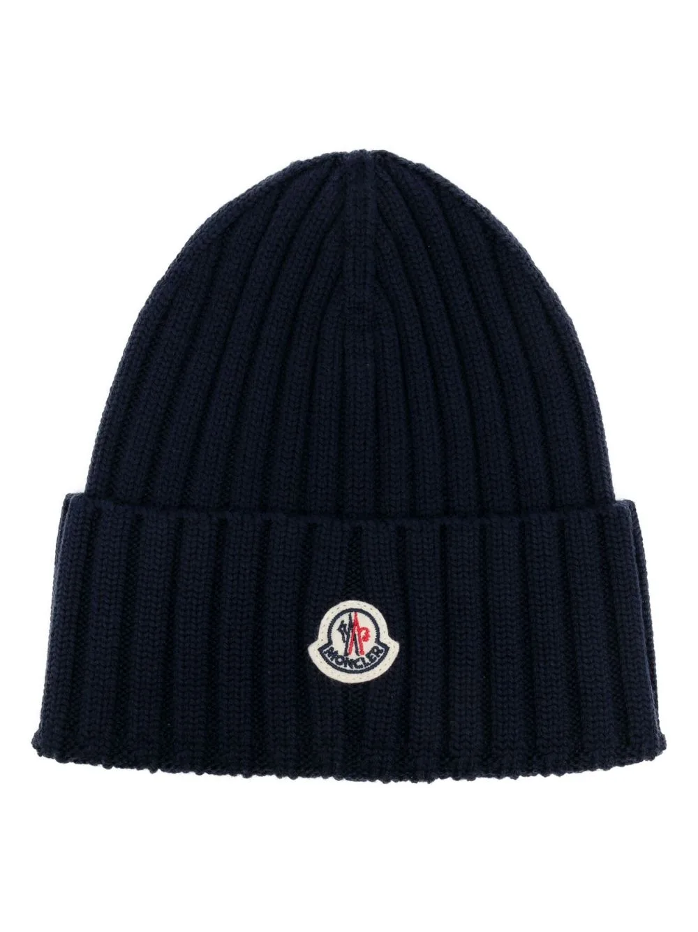 Logo-Patch Ribbed-Knit Beanie by Moncler