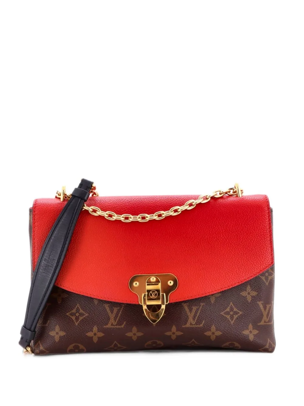 Saint Placide Handbag Monogram Canvas and Leather Shoulder Bag by Louis Vuitton Pre-Owned