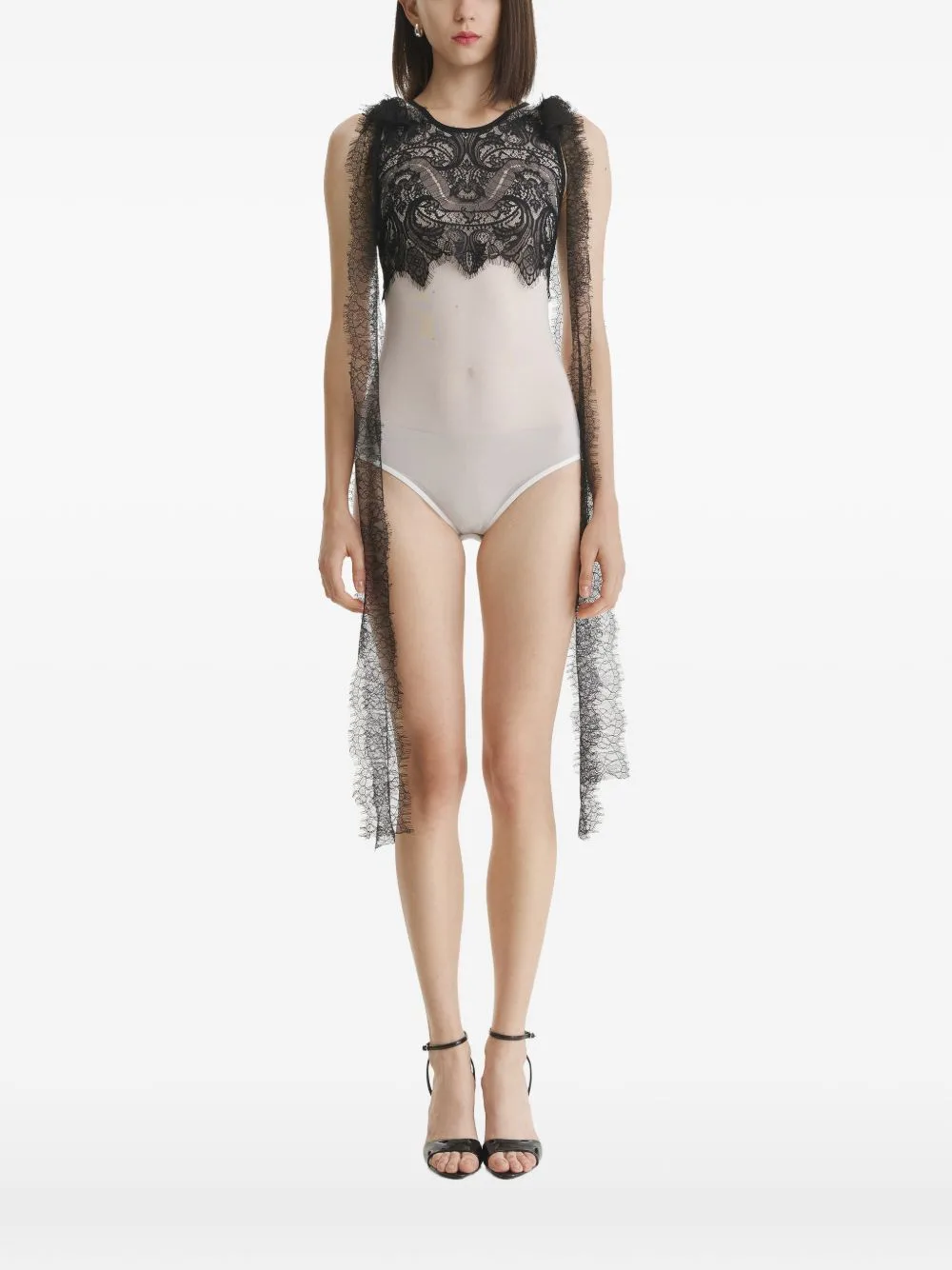 Lace-Panelled Bodysuit by 2310 STUDIO