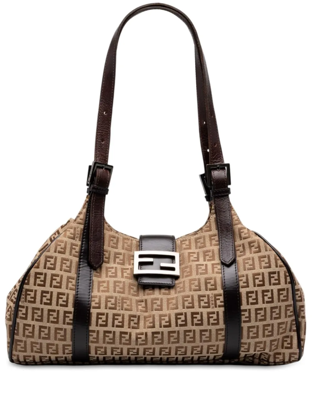 2000-2010 Zucchino Canvas Shoulder Bag by Fendi Pre-Owned