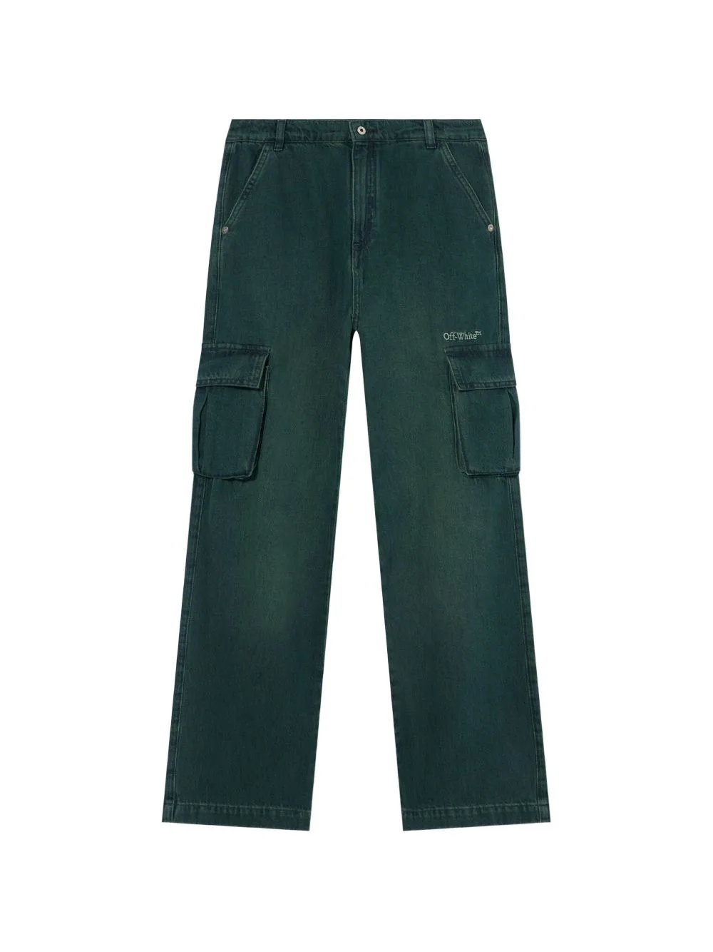 Stitch Diag Cargo-Pocket Jeans by Off-White Kids
