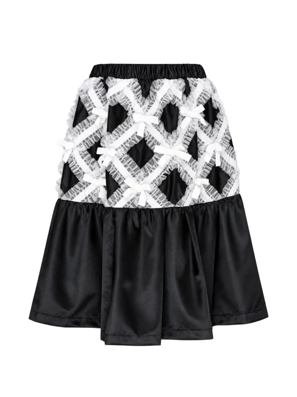 Bow-Embellished Ruffled Midi Skirt by Comme Des Garçons Girl