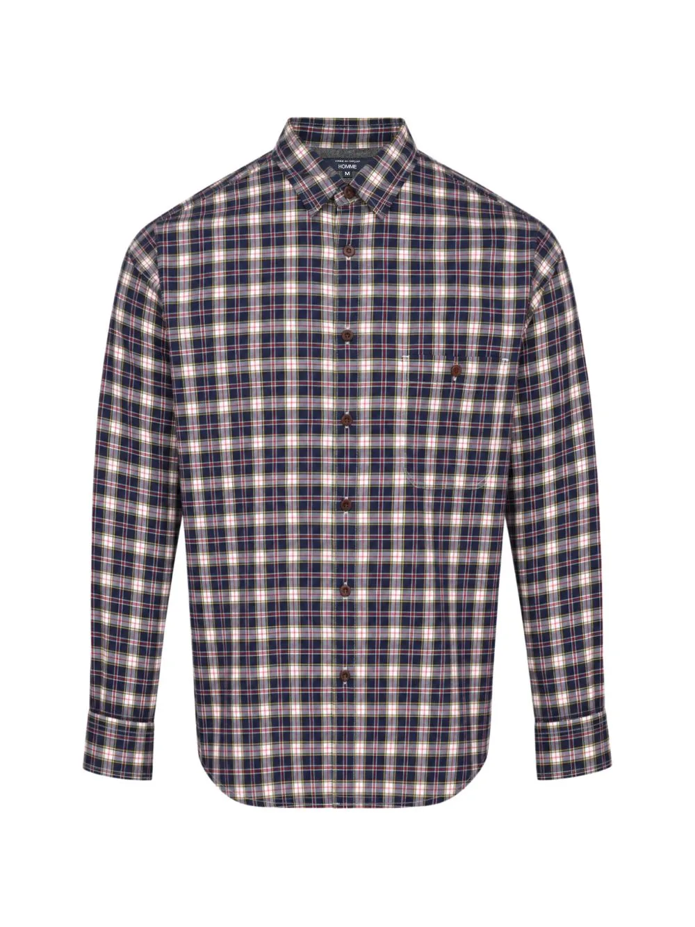 Check-Pattern Panelled Shirt by Comme des Garçons Homme