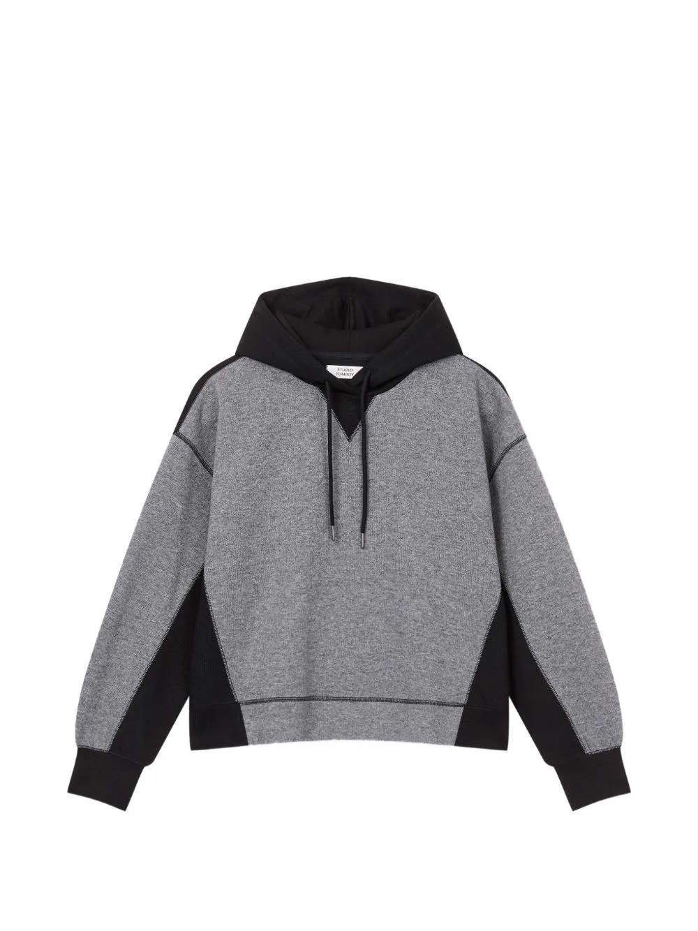 Colour-Block Logo-Print Hoodie