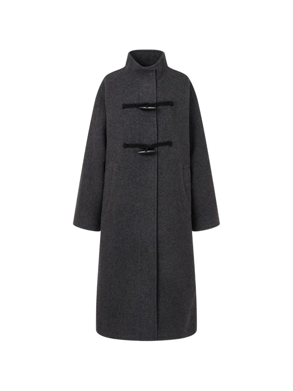 Toggle-Fastening Raglan-Sleeve Coat by TOMBOY