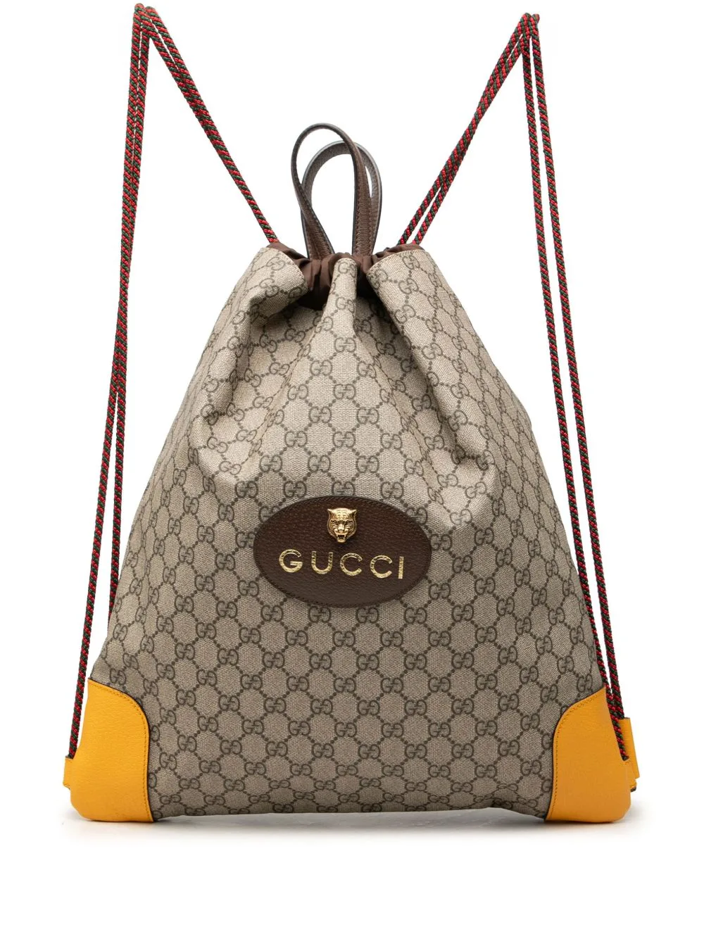 2000-2015 GG Supreme Neo Vintage Drawstring Backpack by Gucci Pre-Owned