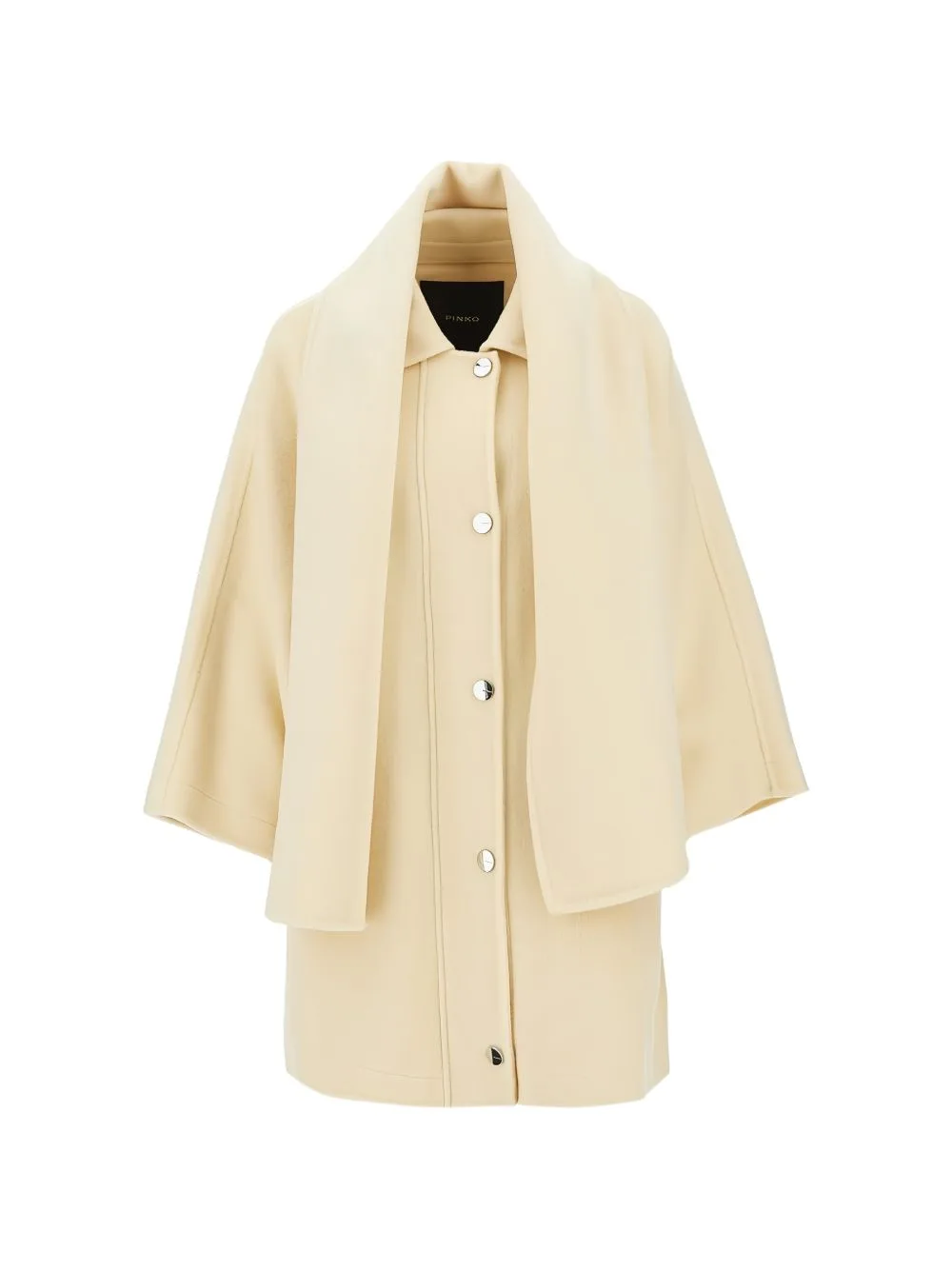 Scarf-Detail Cape Coat