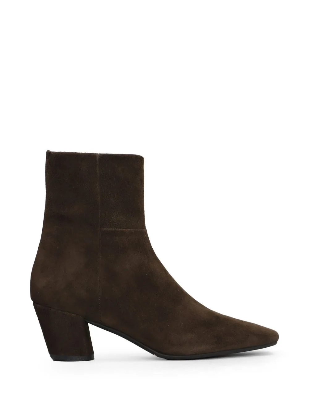 Pointed-Toe Suede Ankle Boots by Evaluna