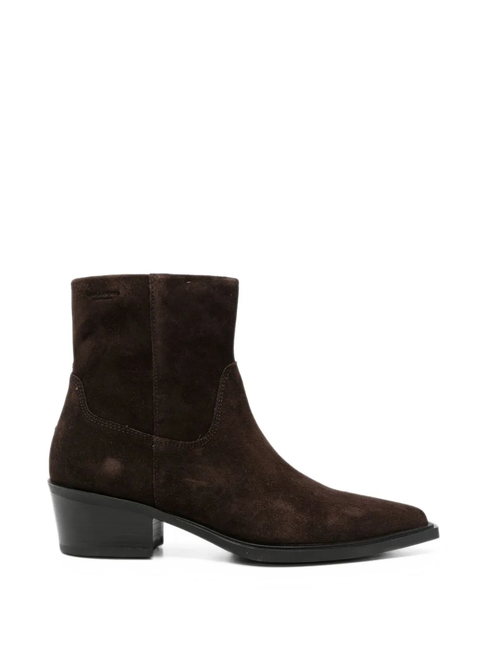 Suede Pointed-Toe Ankle Boots by VAGABOND