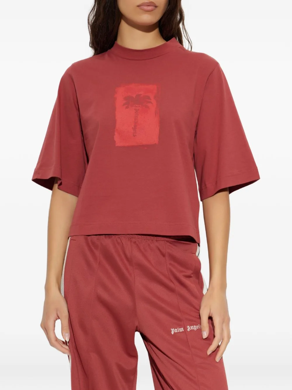 Palm-Print Cotton T-Shirt by Palm Angels