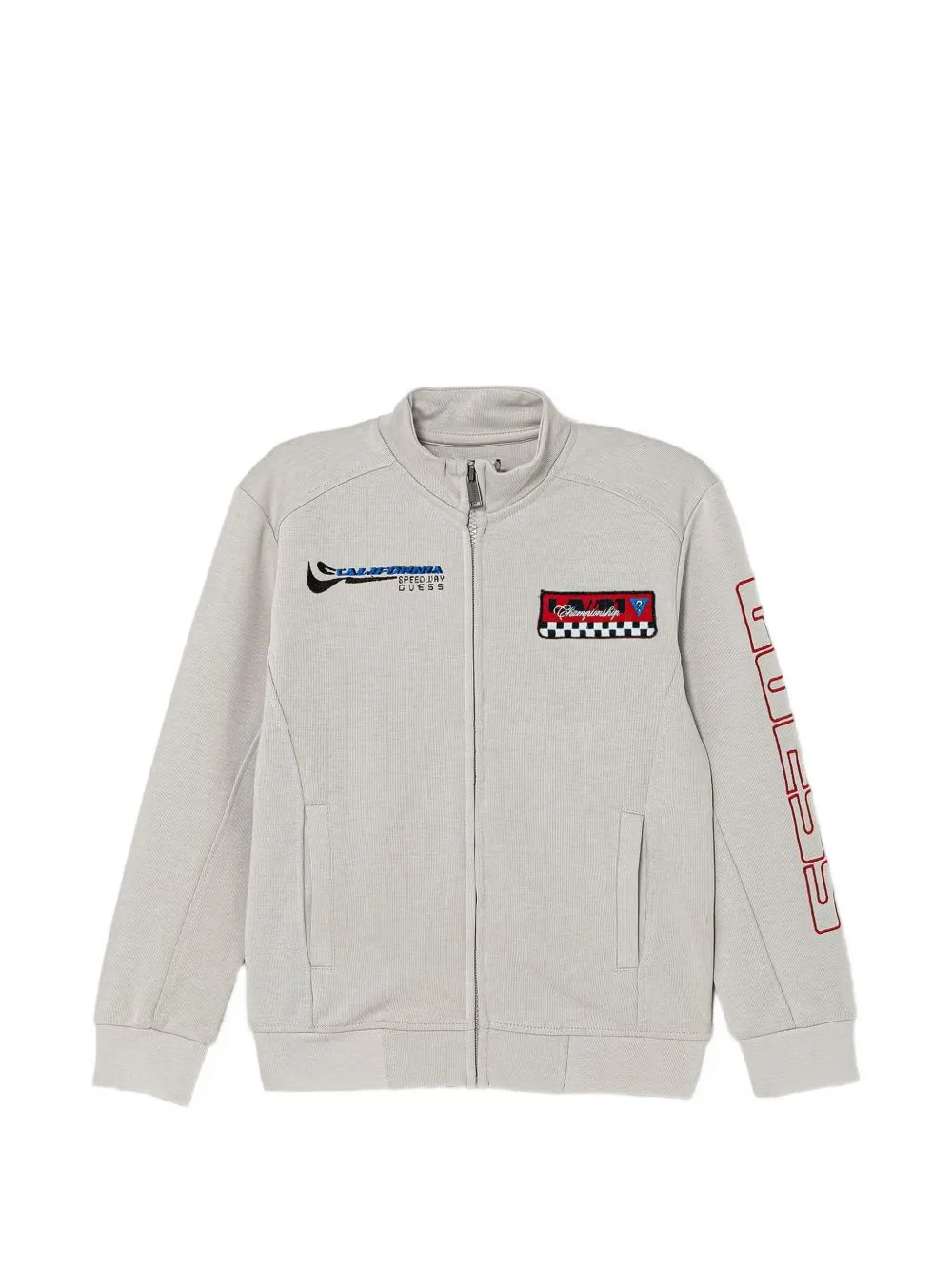 Logo-Patch Zip-Up Sweatshirt by guess kids
