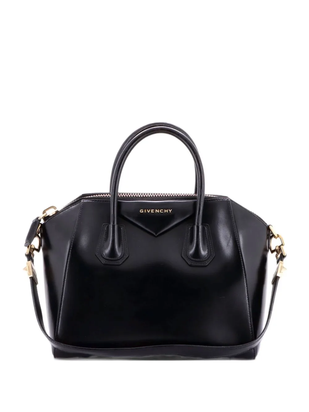 Antigona Bag Glazed Leather Small Satchel by Givenchy Pre-Owned