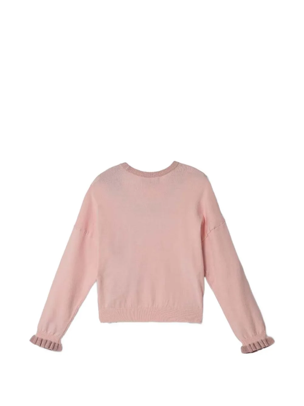 Intarsia-Knit Logo Ruffled Sweater by Emporio Armani Kids