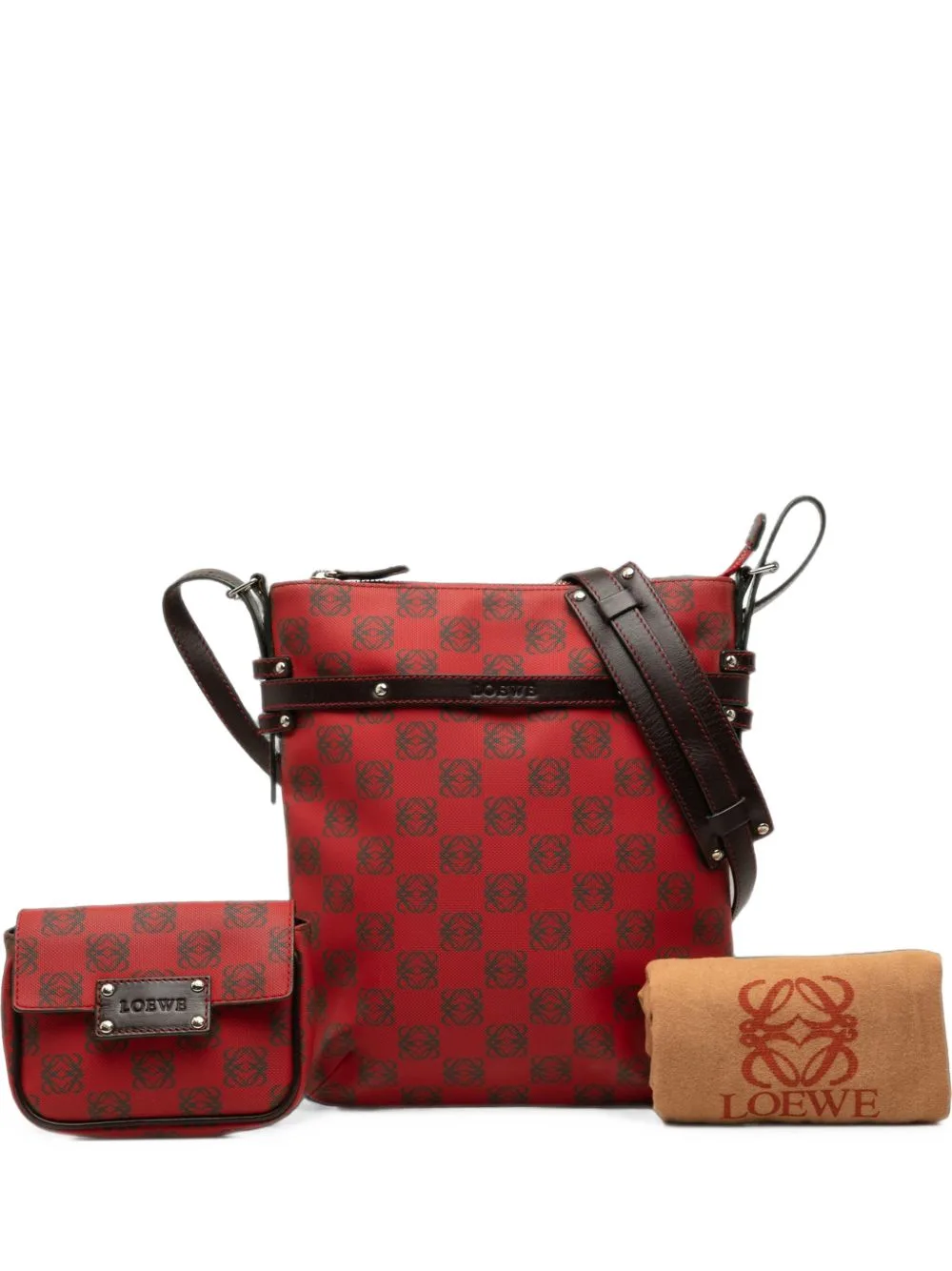 2000-2026 Anagram Coated Canvas Crossbody Bag by Loewe Pre-Owned