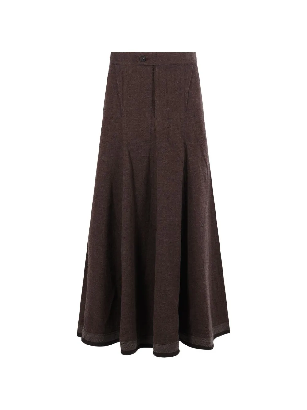 Pleated A-Line Maxi Skirt by Ziggy Chen