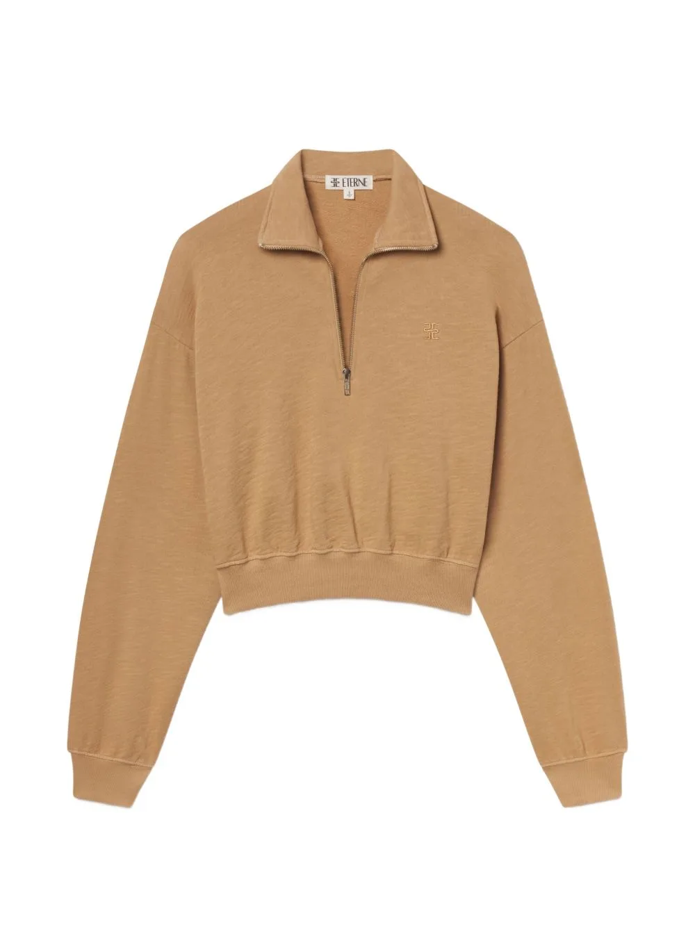 Half-Zip Cropped Sweatshirt by ETERNE