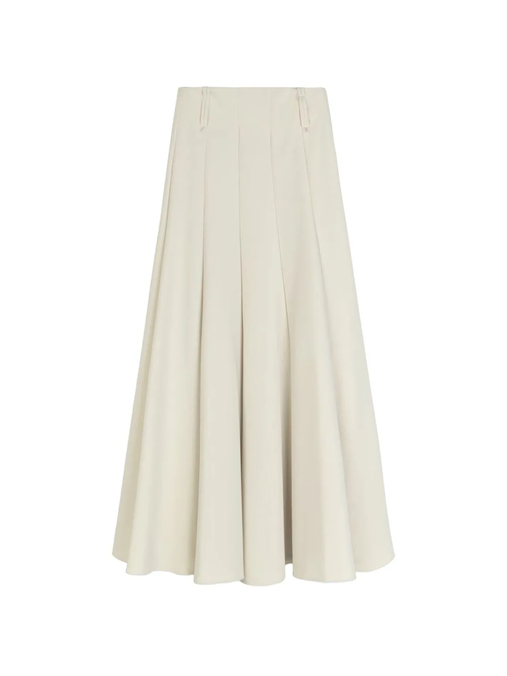 Pleated A-Line Midi Skirt