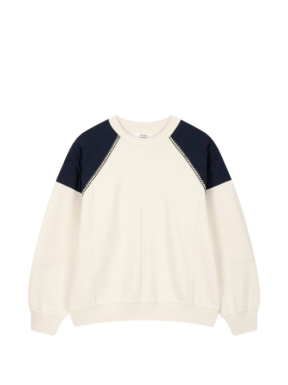 Quilted Raglan-Sleeve Sweatshirt by TOMBOY