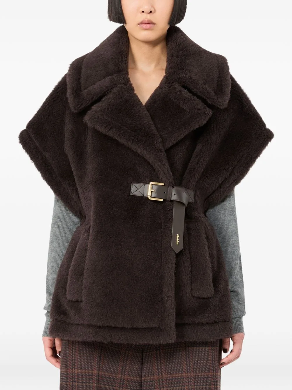 Belted Faux-Fur Jacket
