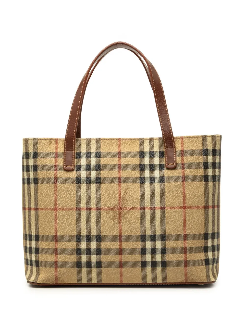 2000-2017 Mini Haymarket Check Coated Canvas Tote Bag by Burberry Pre-Owned