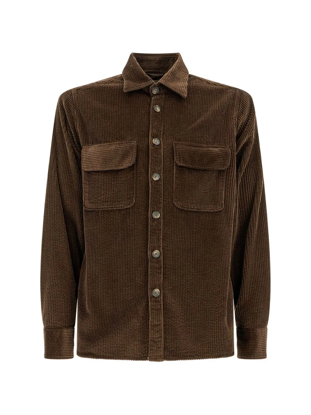 Corduroy-Textured Shirt Jacket by Tintoria Mattei