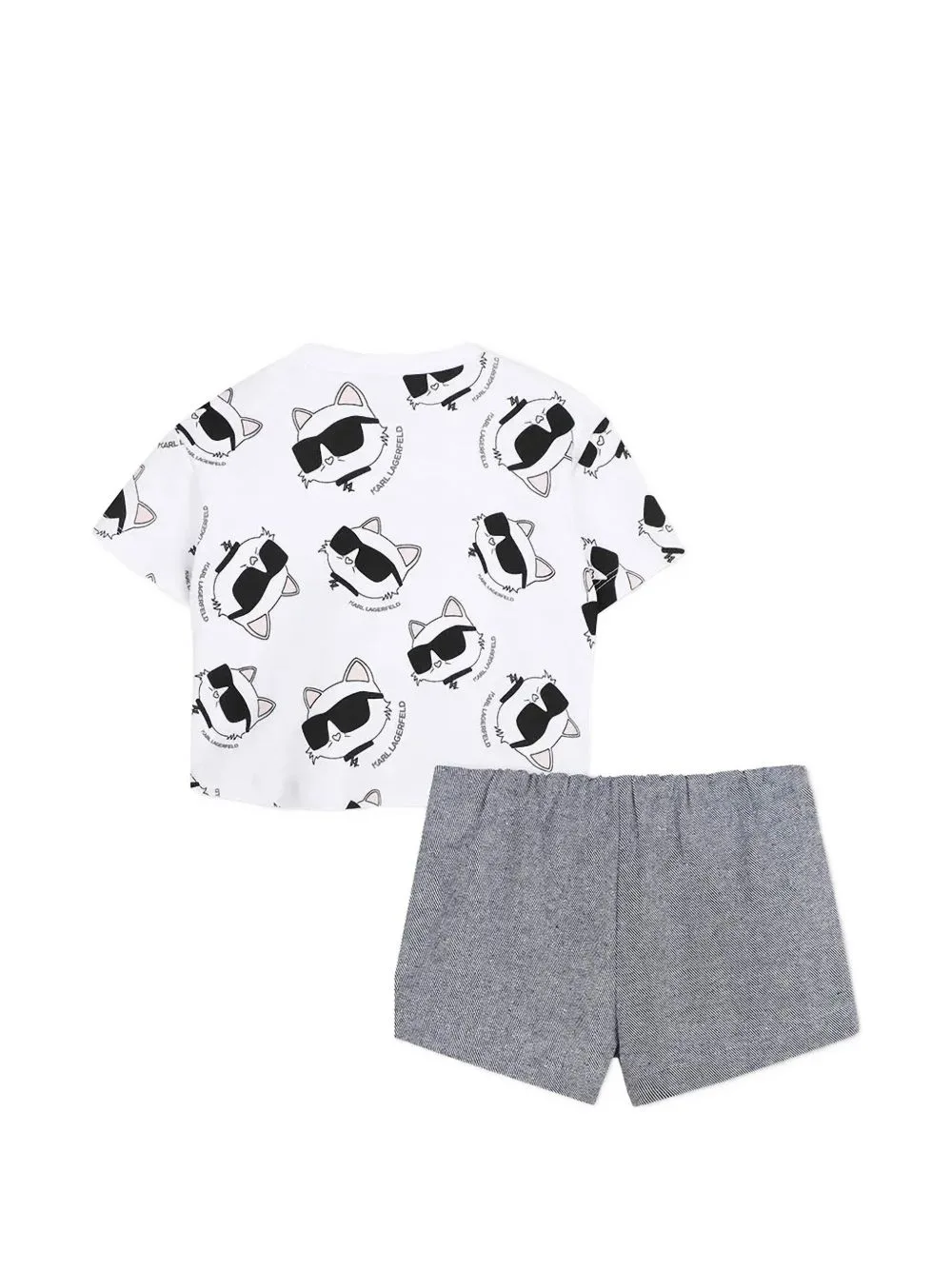 Choupette-Print Shorts Set by Karl Lagerfeld Kids