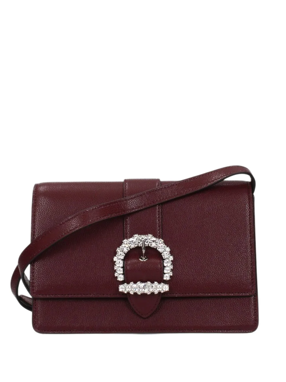 Crystal-Buckle Shoulder Bag by Jimmy Choo