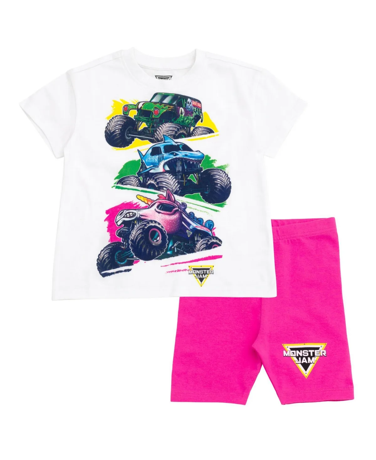 Drop Shoulder T-Shirt and Bike Shorts Outfit Set by Monster Jam