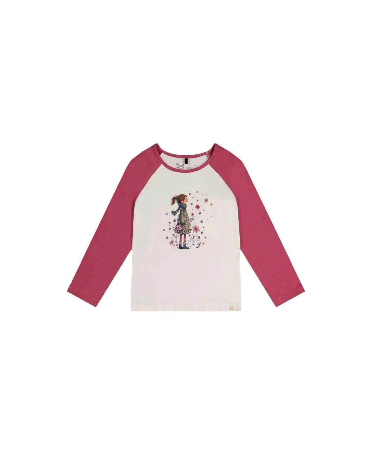 Raglan Organic Cotton T-Shirt by Deux Par Deux