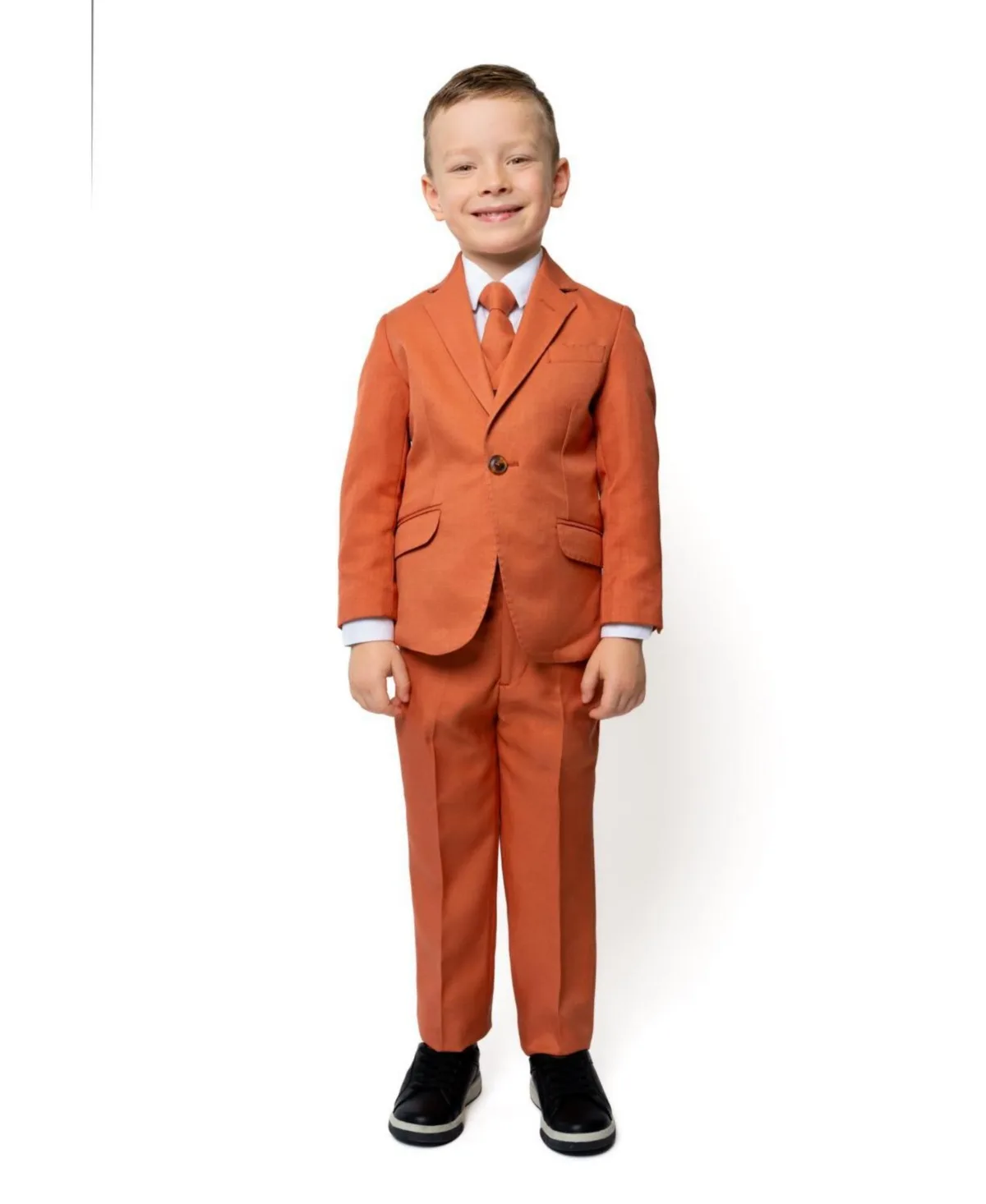 Osiris Slim Fit 5-Piece Shirt, Tie, Jacket, Vest and Pants Suit Set by Peanut Butter Collection