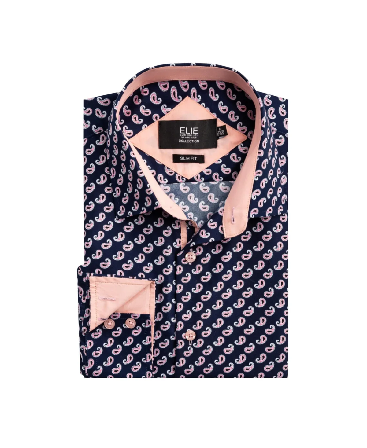 Slim Fit Paisley Button-Down Shirt by Elie Balleh