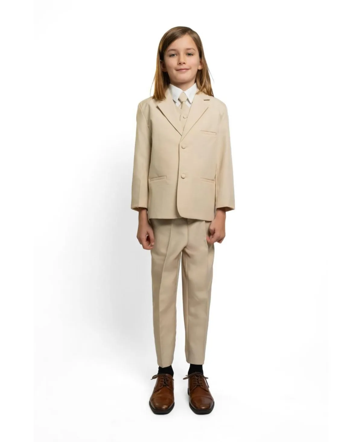 Joey 5-Piece Shirt, Tie, Jacket, Vest and Pants Suit Set by Peanut Butter Collection