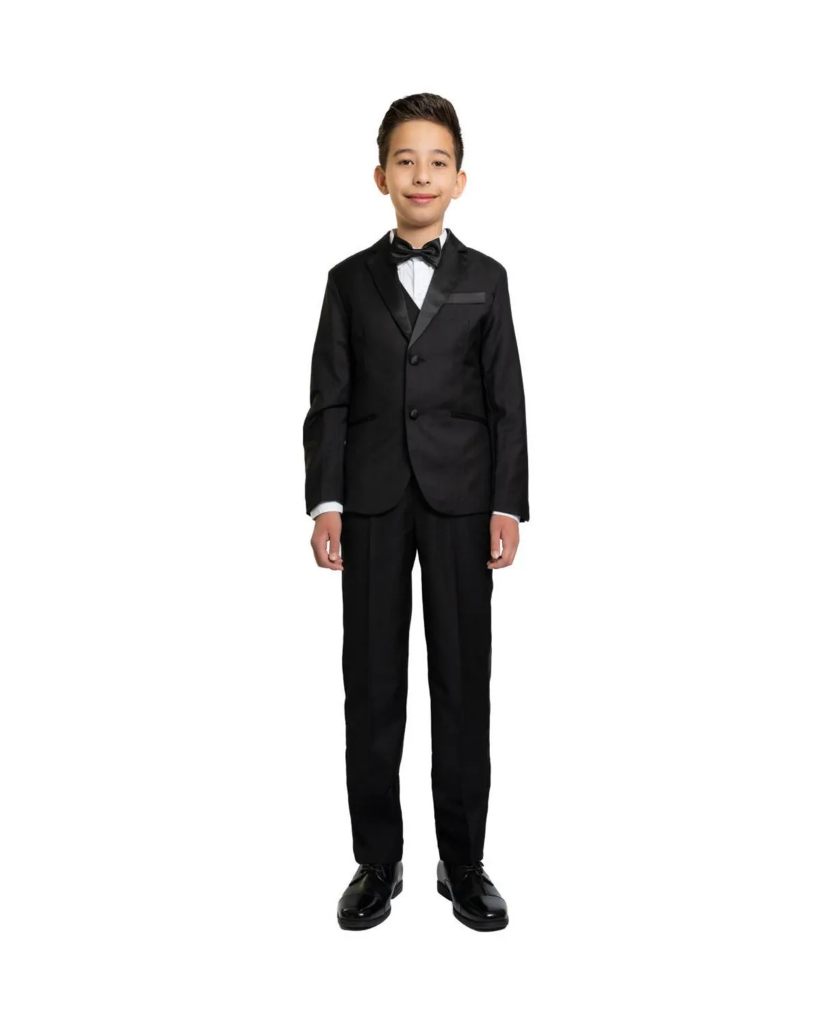 007 Slim Fit 5-Piece Shirt, Bowtie, Jacket, Vest and Pants Tuxedo Set by Peanut Butter Collection