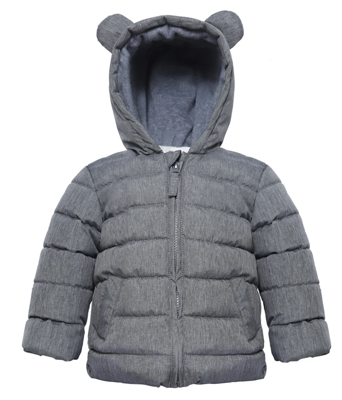Fleece Hooded Puffer Coat by Rokka&rolla