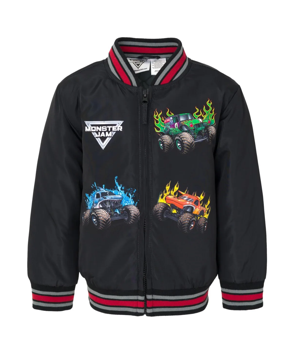 Zip Up Varsity Bomber Jacket by Monster Jam