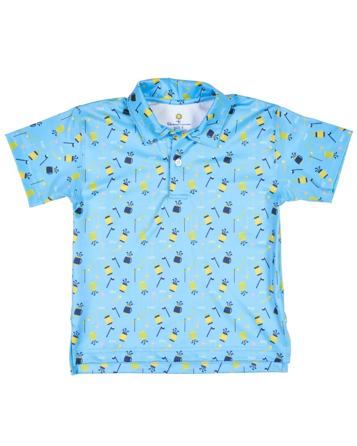 Golf Print Performance Knit Polo by Florence Eiseman