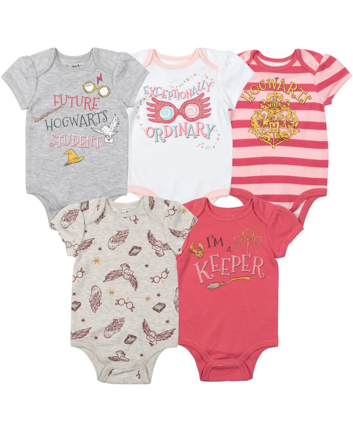 5 Pack Bodysuits by Harry Potter