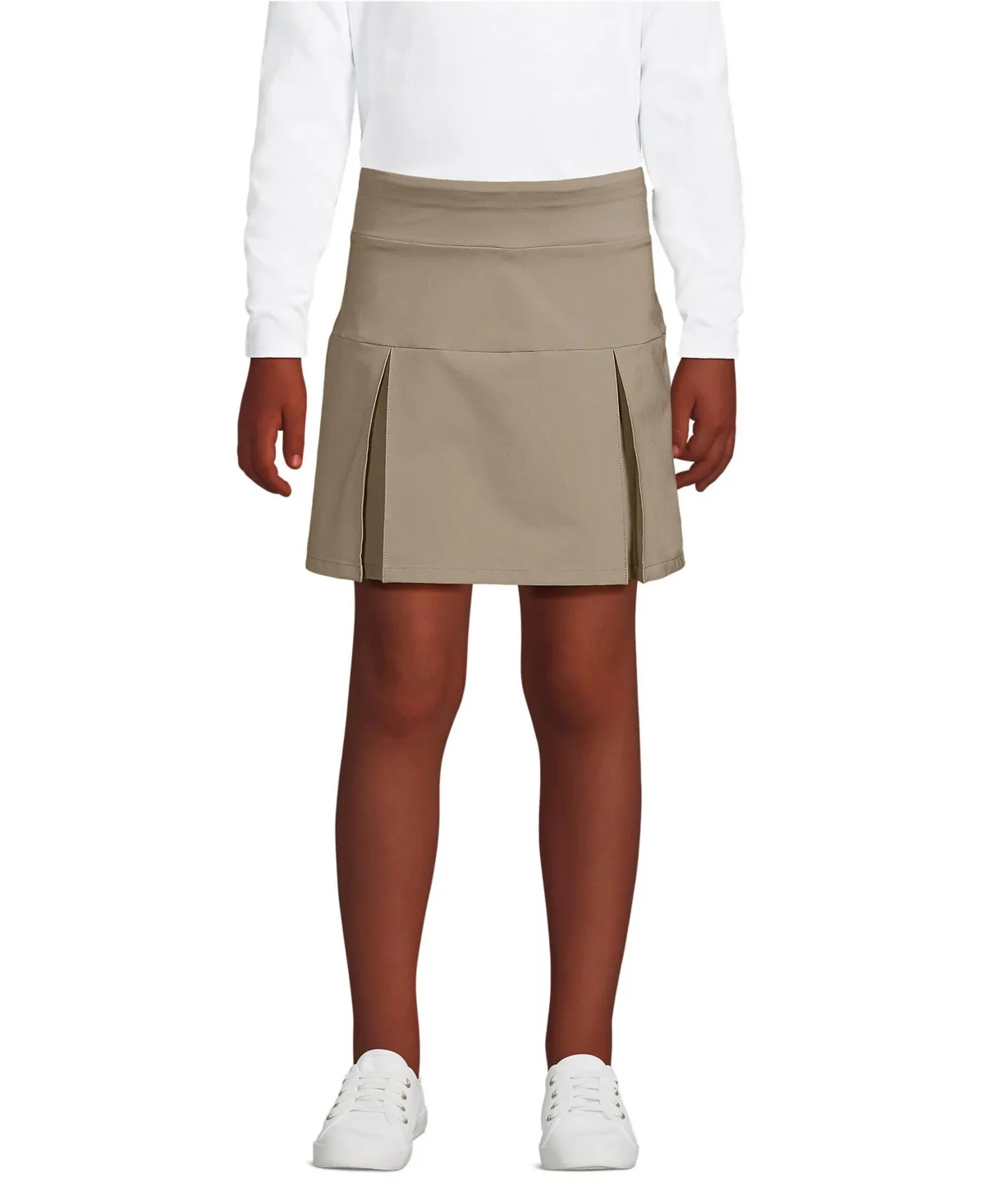 Performance Pleated Skort Above the Knee by Lands' End