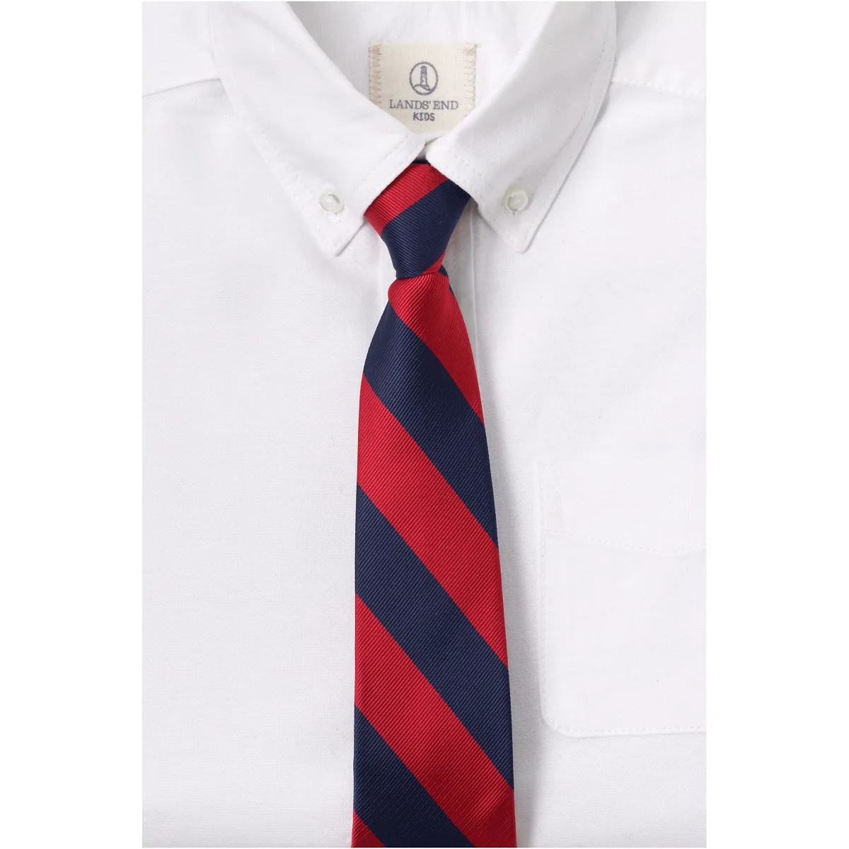 School Uniform Stripe Pre Tied Tie by Lands' End