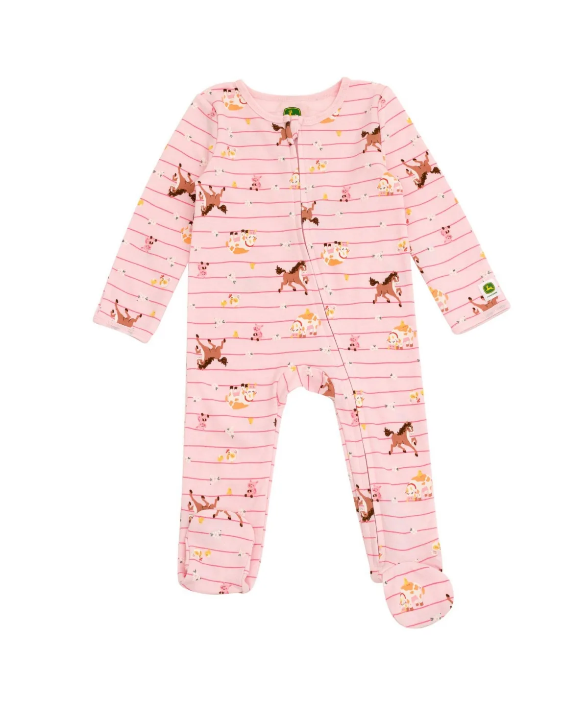 Animals Ribbed Zip Up Sleep N' Play Coverall by John Deere