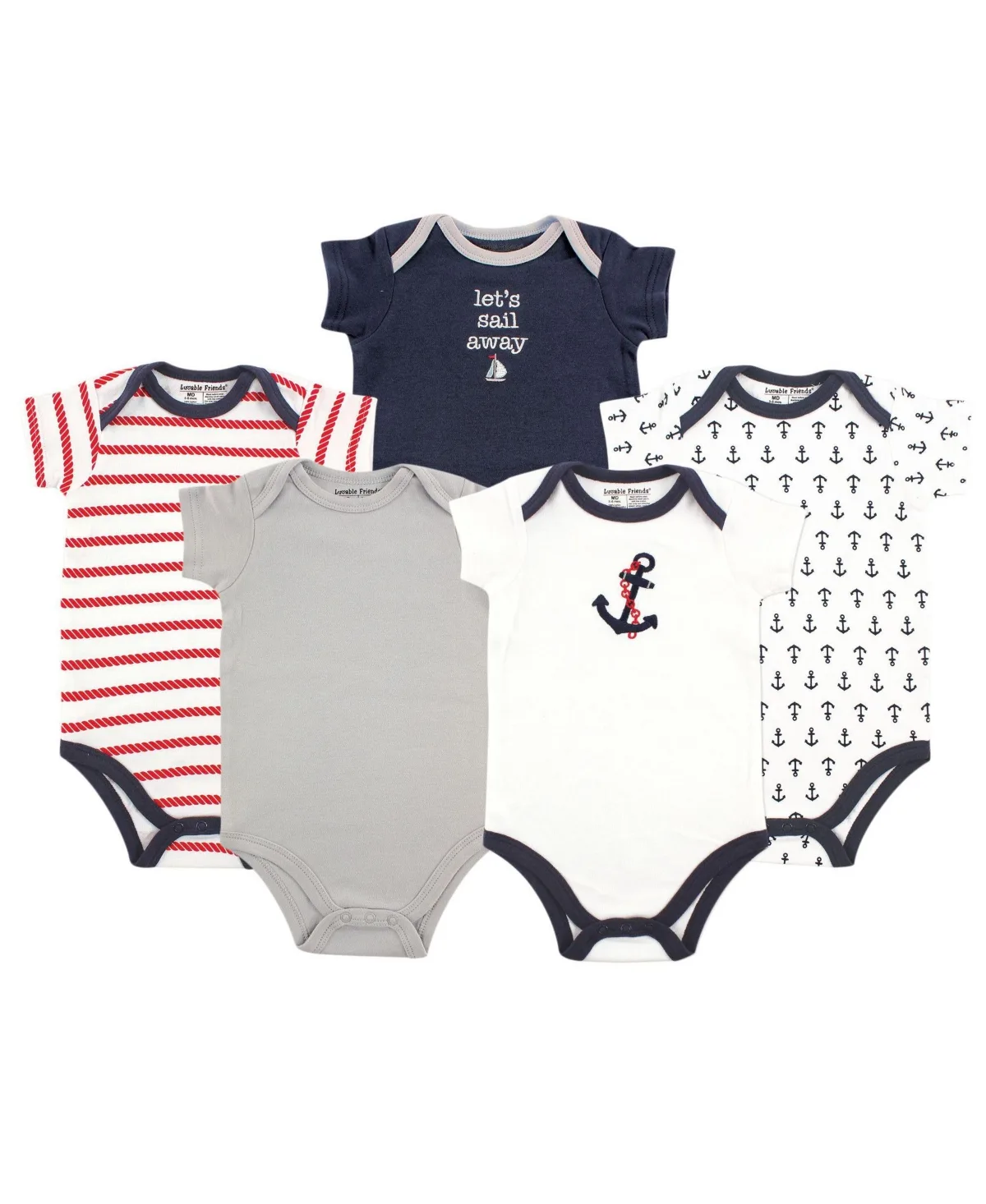 5Pk Bodysuits by Luvable Friends