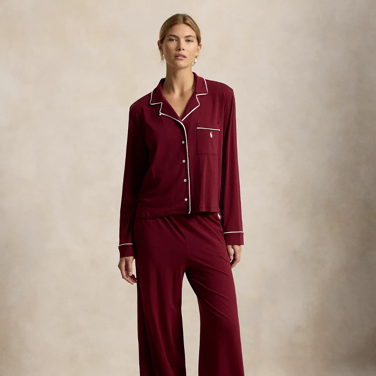 Jersey Long-Sleeve Pyjama Set by Polo Ralph Lauren