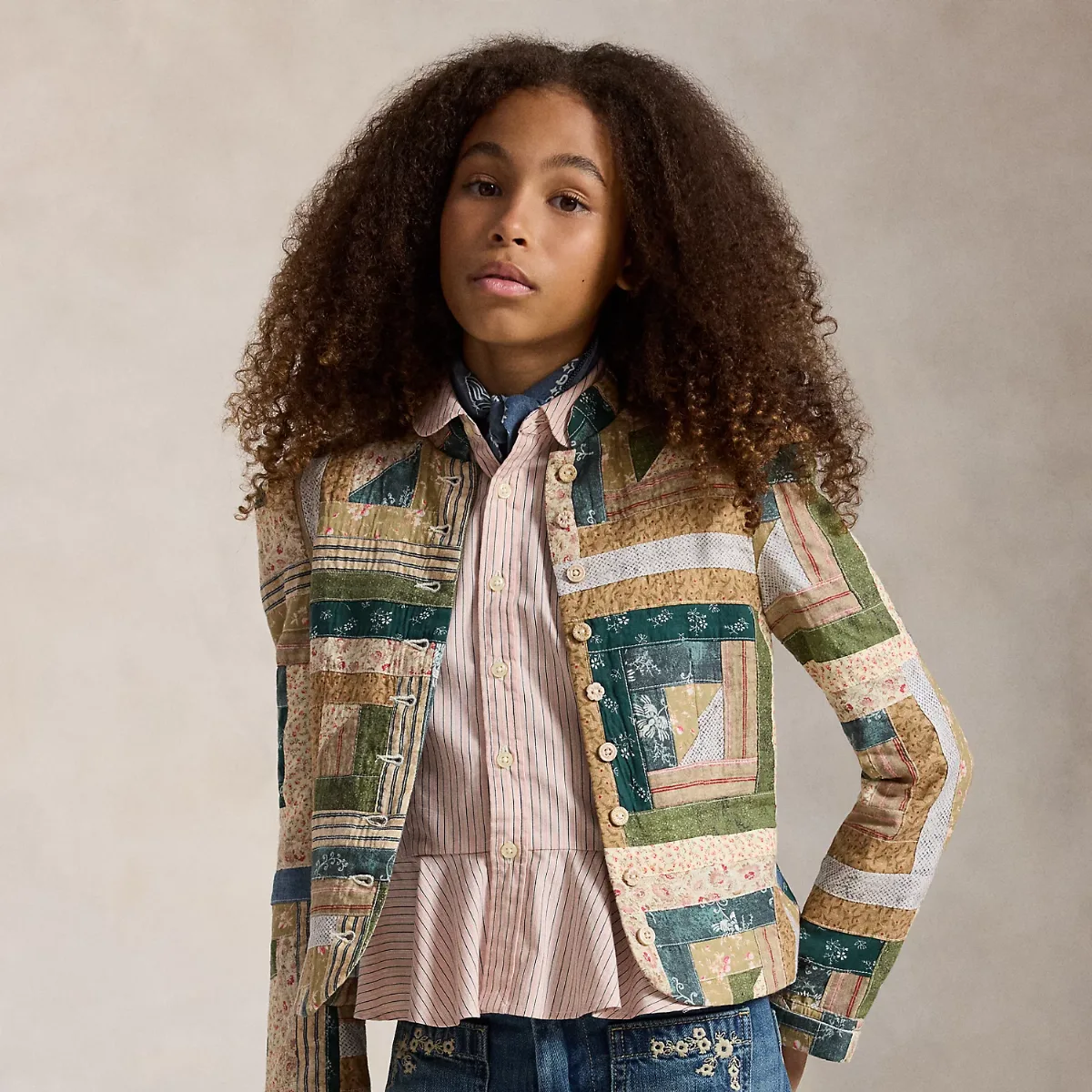Patchwork Cotton Jacket by Ralph Lauren