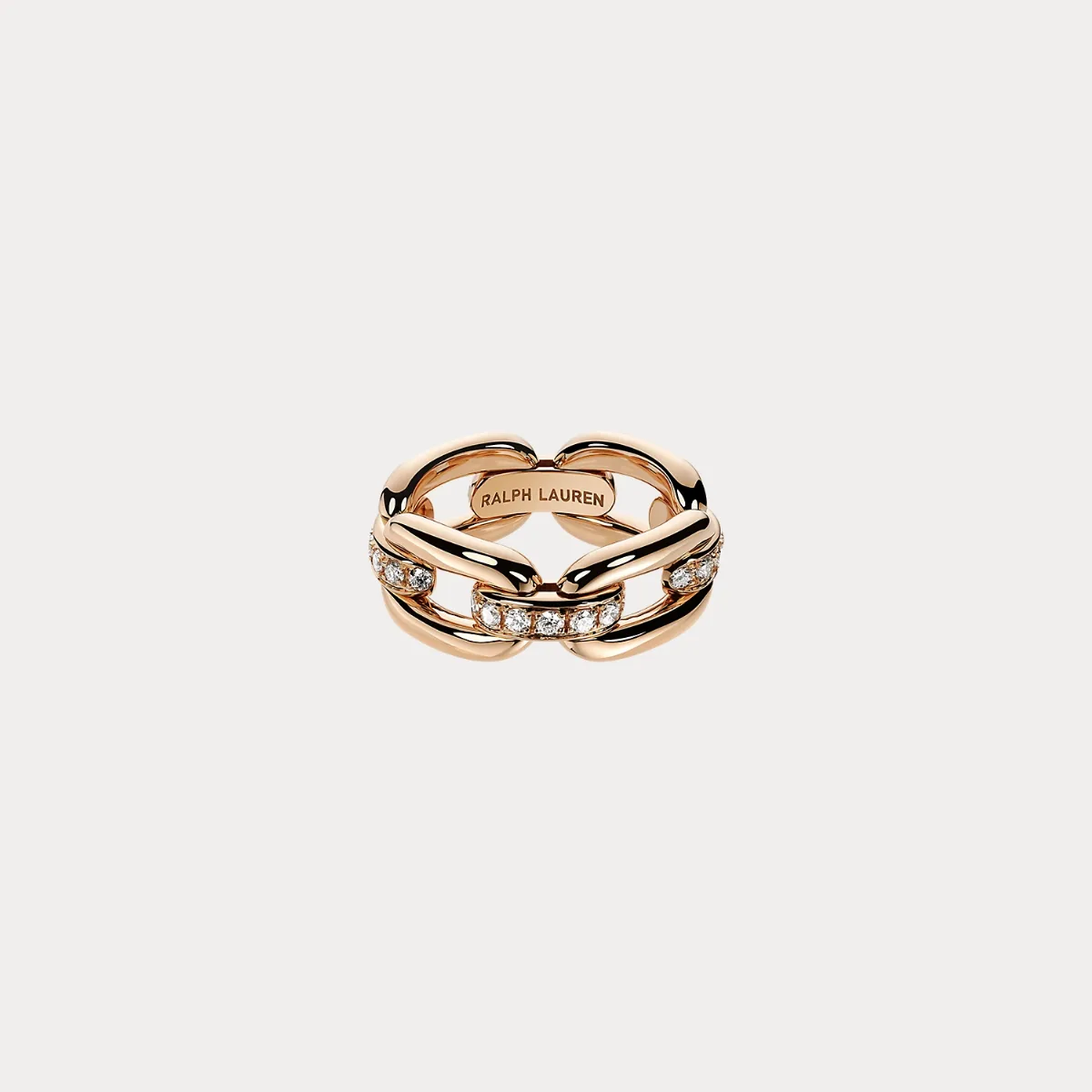 Pave Diamond Rose Gold Ring by Ralph Lauren