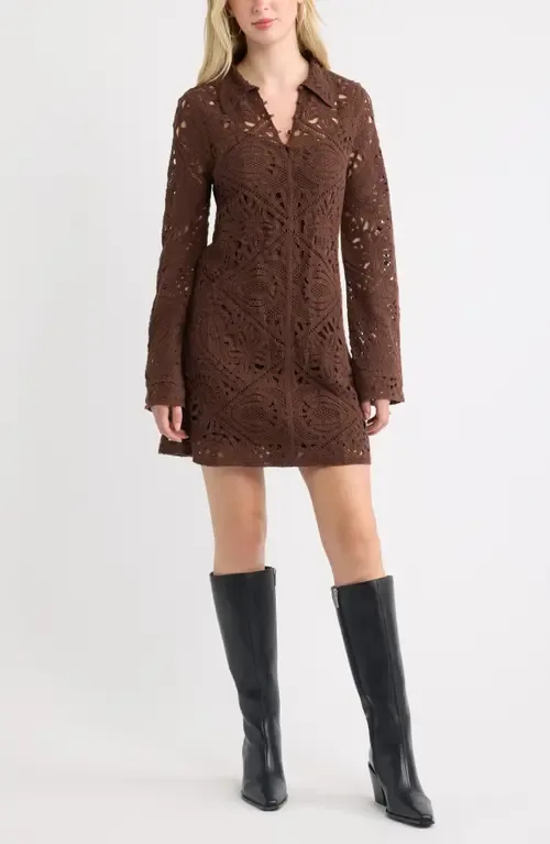 Crochet Minidress by Treasure & Bond