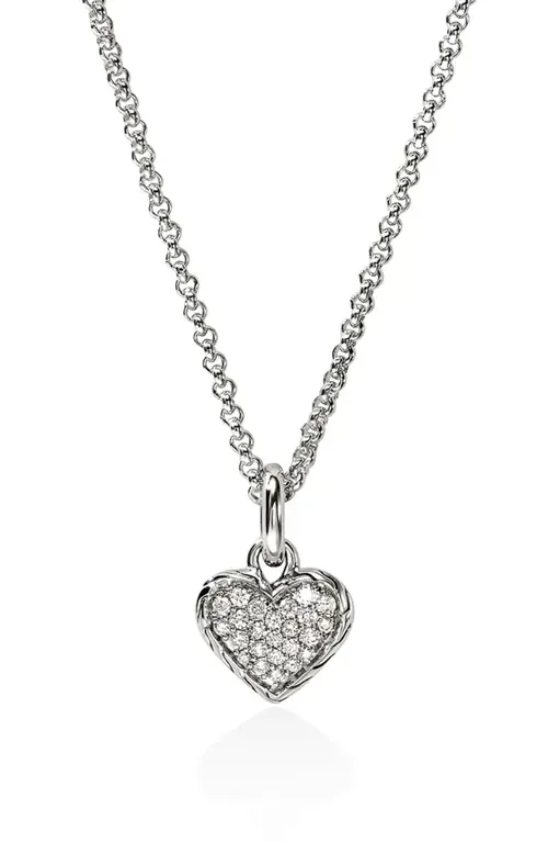 Diamond Pavé Heart Pendant Necklace by John Hardy