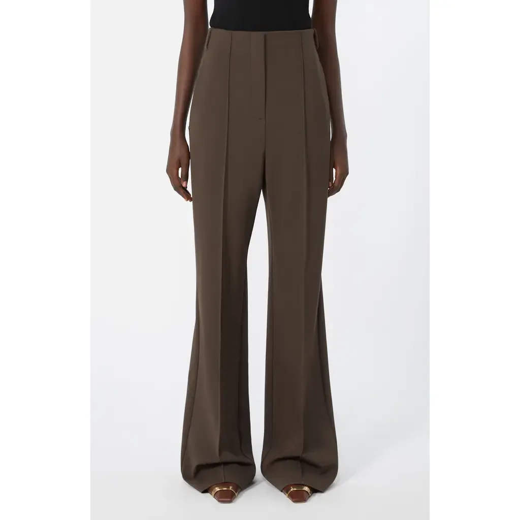 Pintuck Knit Flare Leg Pants by SPORTMAX